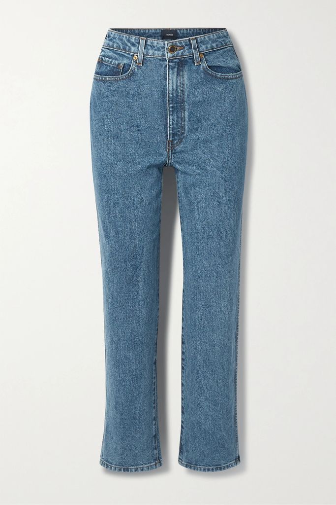 Abigail Cropped High-rise Straight-leg Jeans - Mid denim