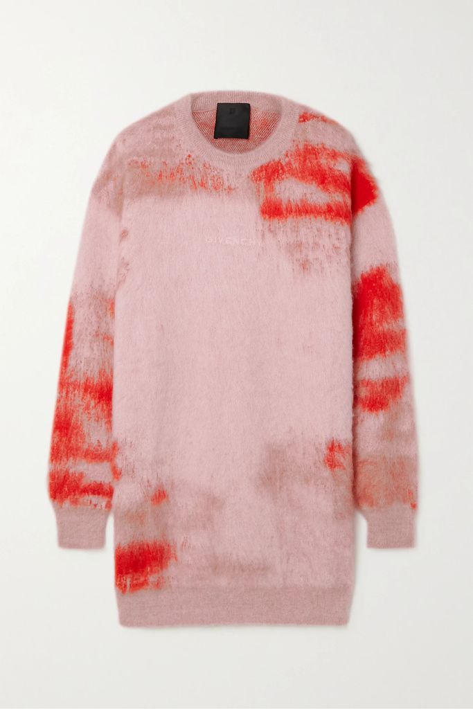 + Chito Brushed Jacquard-knit Mini Dress - Pink