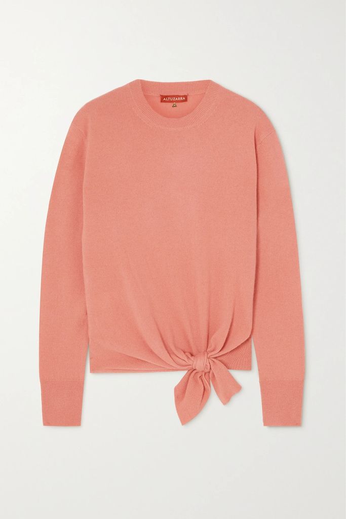 Nalini Knotted Cashmere Sweater - Blush