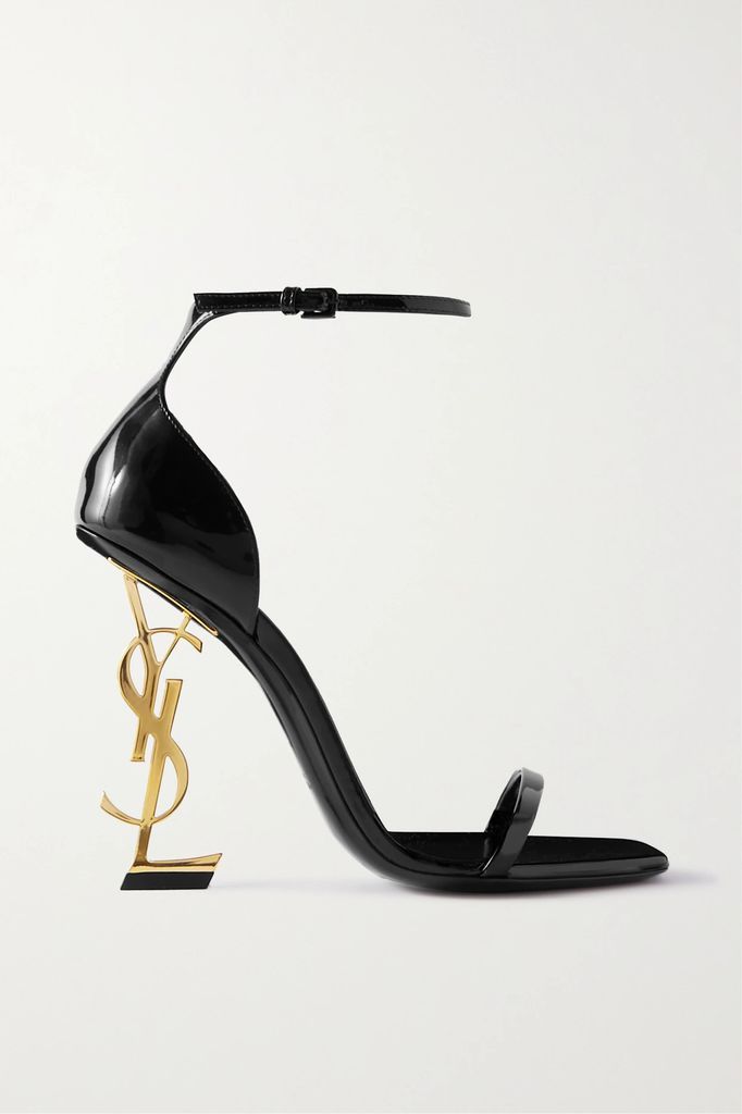 Opyum Logo-embellished Patent-leather Sandals - Black