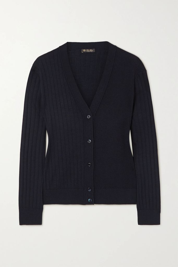 Nevim Double-breasted Pinstriped Crepe Blazer - Navy
