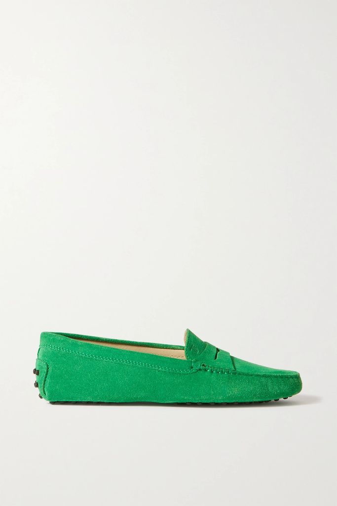 Gommini Suede Loafers - Green