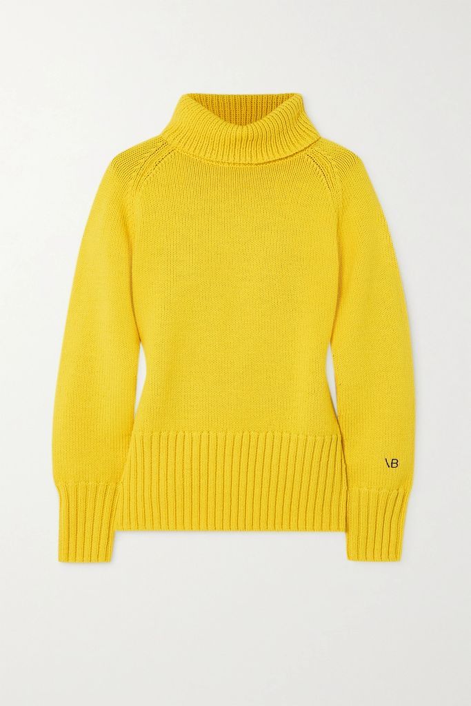 Wool Turtleneck Sweater - Yellow
