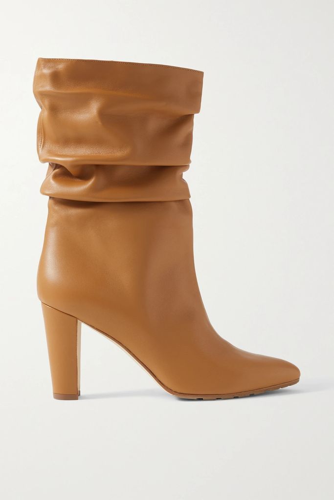 Calasso 90 Leather Ankle Boots - Tan