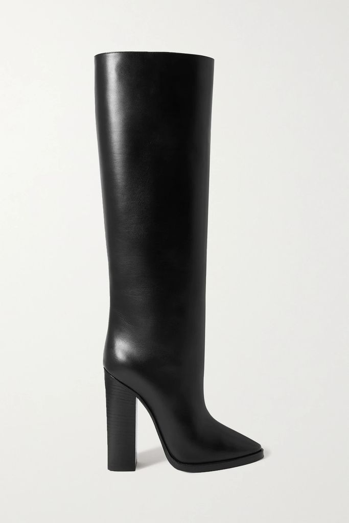 Cleveland Leather Knee Boots - Black