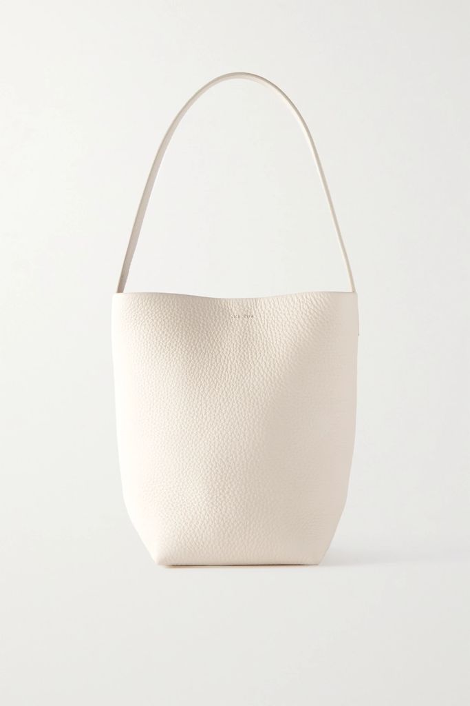 N/s Park Small Textured-leather Tote - Ivory