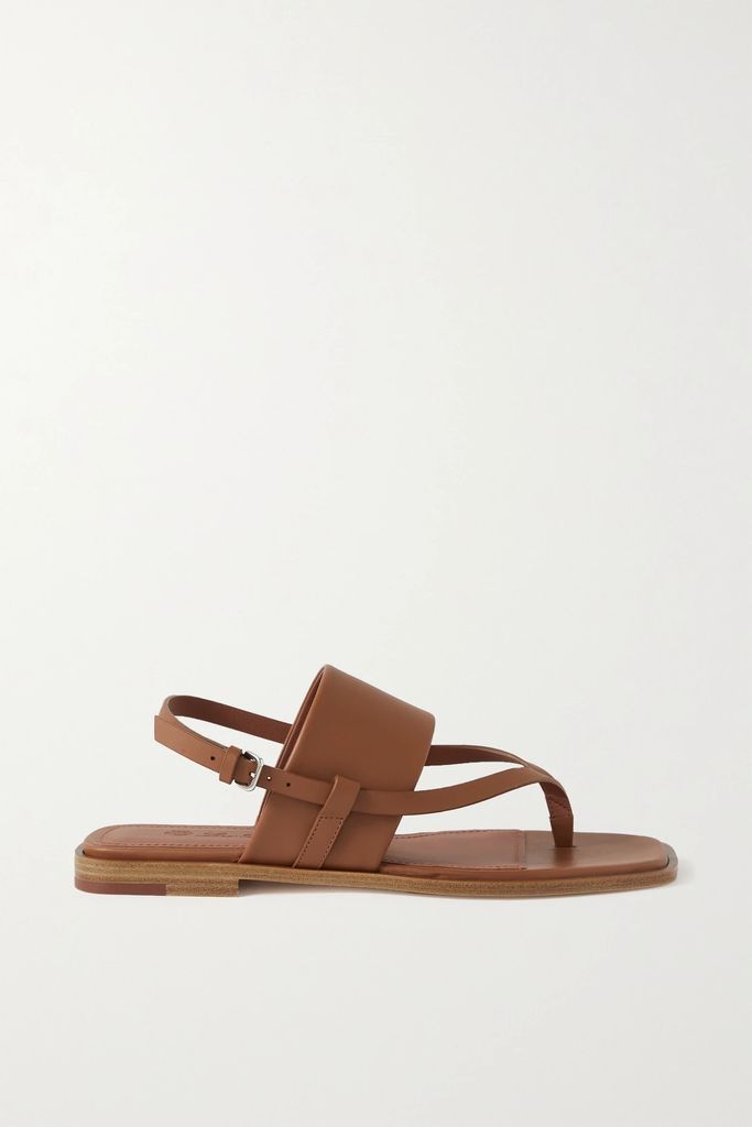 Frances Leather Sandals - Tan