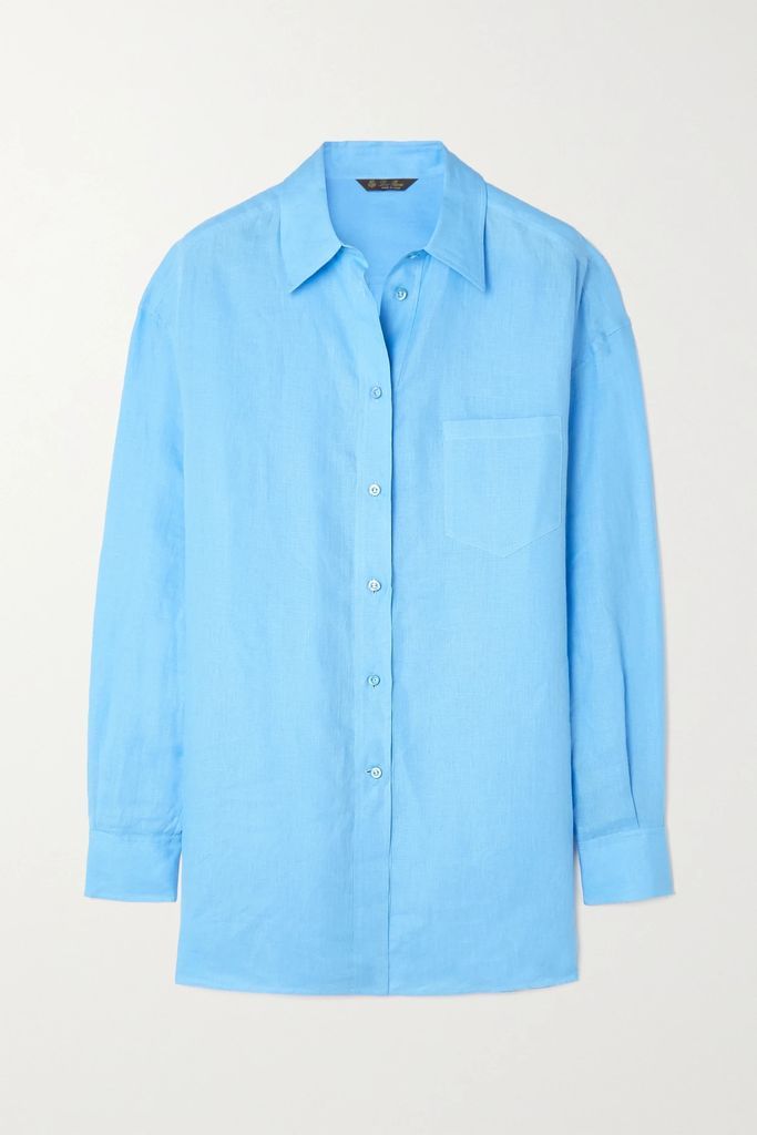Fabienne Solaire Linen Shirt - Blue