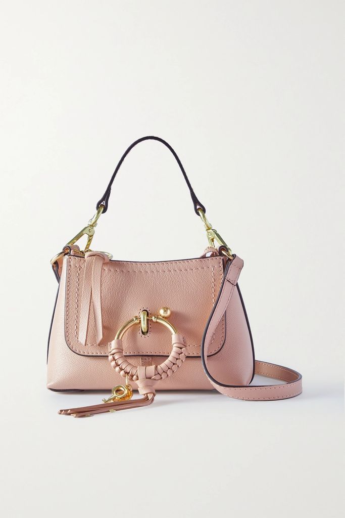 Joan Mini Textured-leather Shoulder Bag - Pink