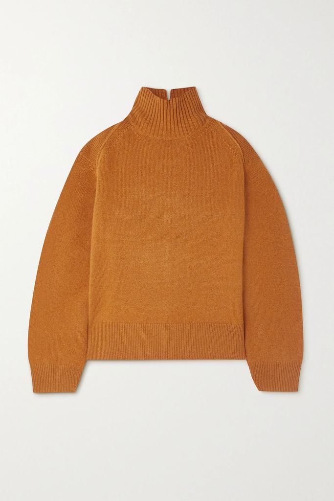 Wool And Cashmere-blend Turtleneck Sweater - Camel
