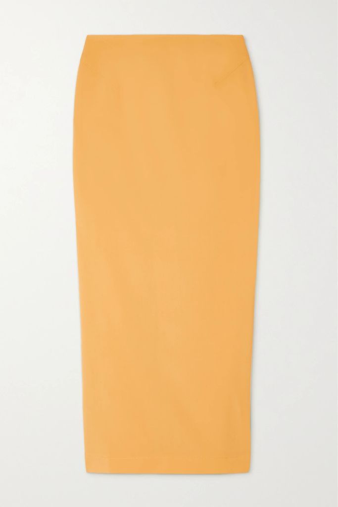 Pina Stretch-wool Maxi Skirt - Orange