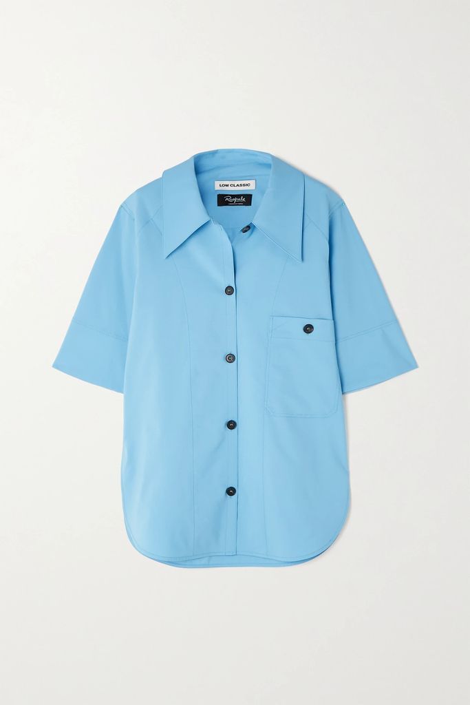 Oversized Crepe Shirt - Blue