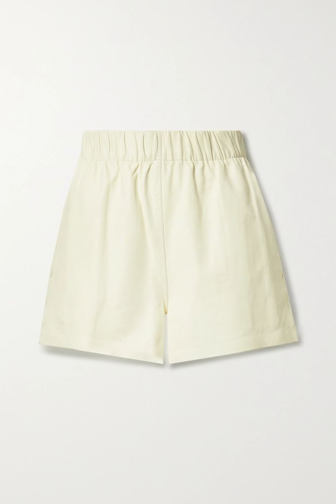 Leather Shorts - Cream