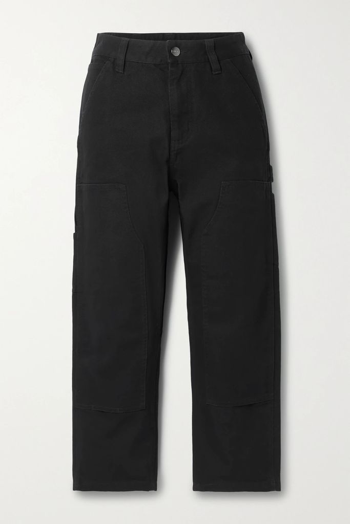 WARDROBE. NYC - + Carhartt Wip Cropped Paneled Organic Cotton-canvas Tapered Pants - Black
