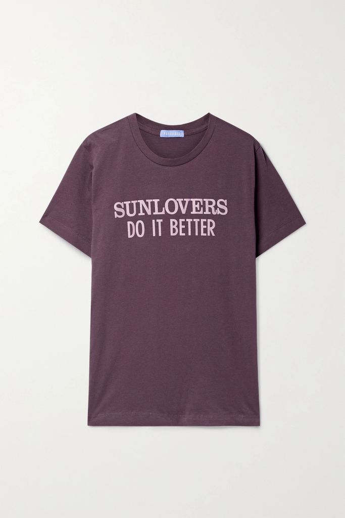 + Net Sustain Printed Cotton-jersey T-shirt - Grape