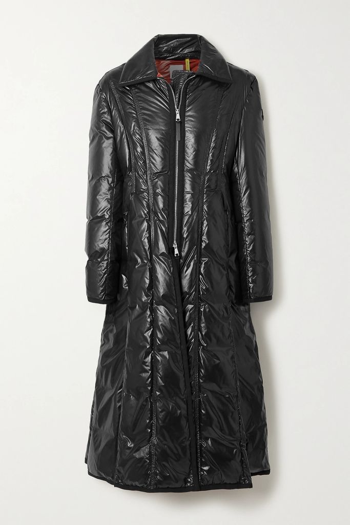 + 2 Moncler 1952 Liz Quilted Glossed-shell Down Coat - Black