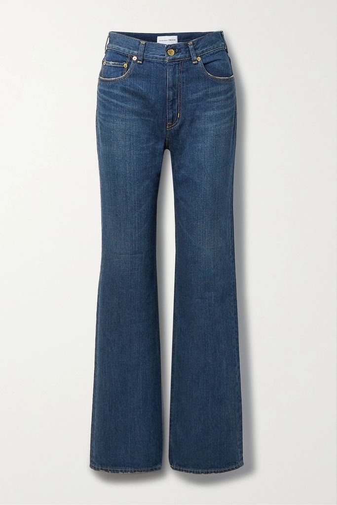 + Net Sustain The Lapis Lazuli Organic High-rise Straight-leg Jeans - Dark denim