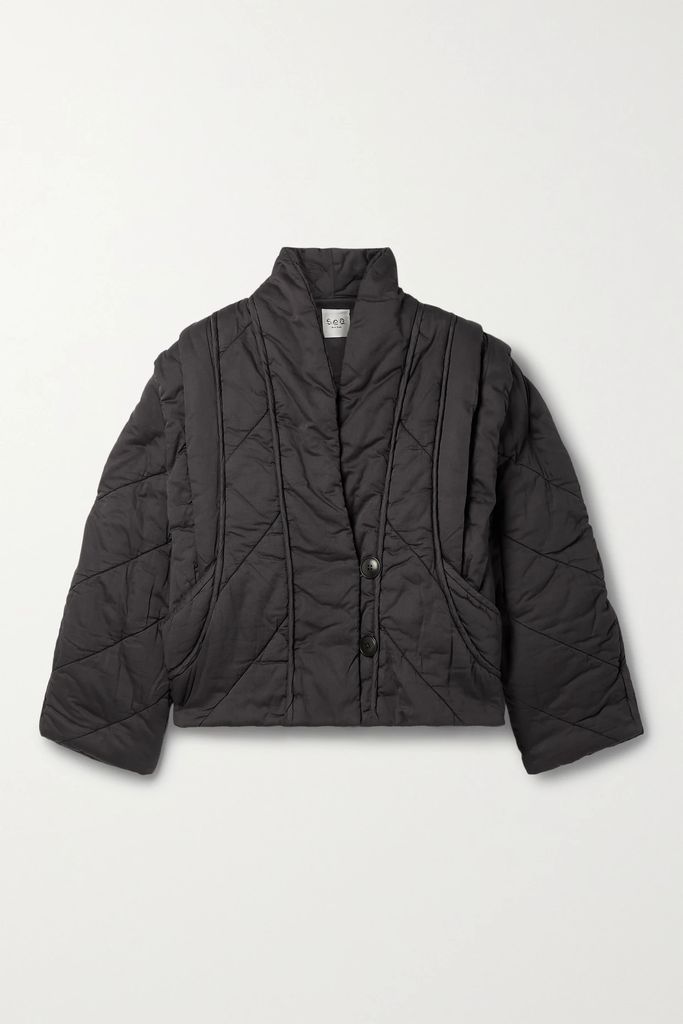Stan Quilted Padded Cotton Jacket - Charcoal