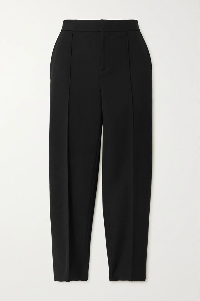 Stretch-cady Tapered Pants - Black