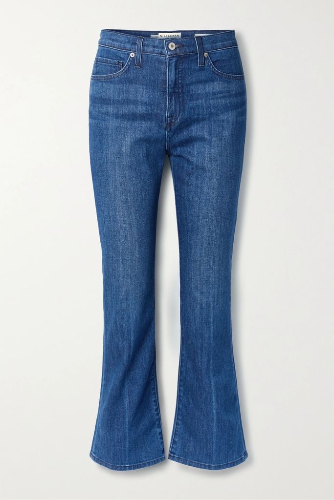 High-rise Bootcut Jeans - Dark denim