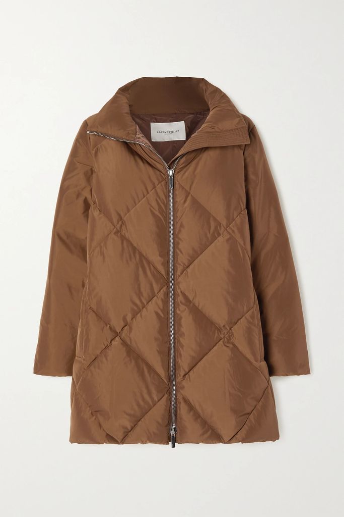 Simmons Quilted Shell Down Jacket - Brown
