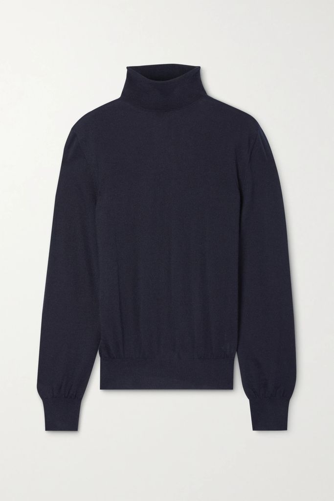 Lambeth Cashmere Turtleneck Sweater - Midnight blue