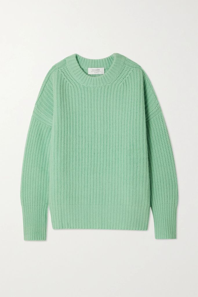 Toujours Ribbed Cashmere Sweater - Mint