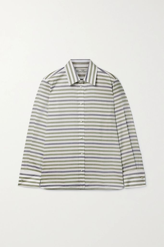 Davy Striped Cotton Oxford Shirt - White