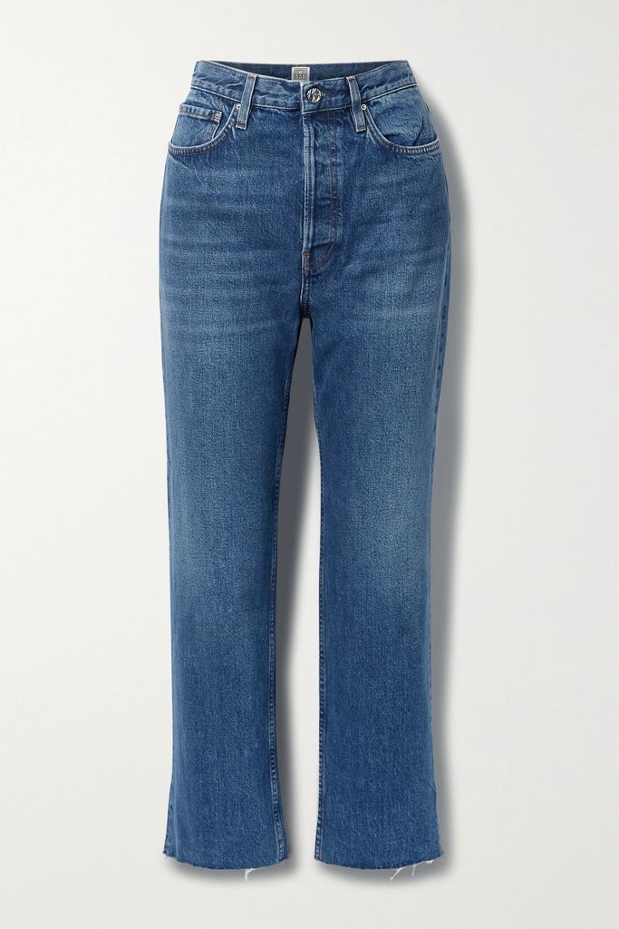Classic High-rise Straight-leg Organic Jeans - Mid denim