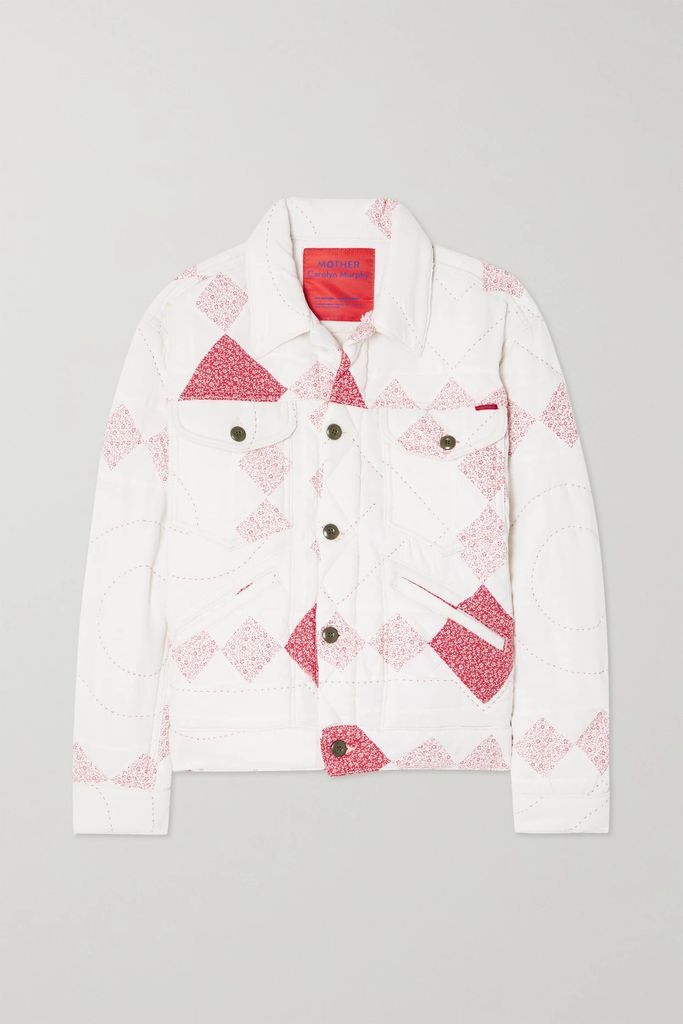 + Net Sustain + Carolyn Murphy Mountain Drifter Quilted Patchwork Cotton-voile Jacket - Off-white