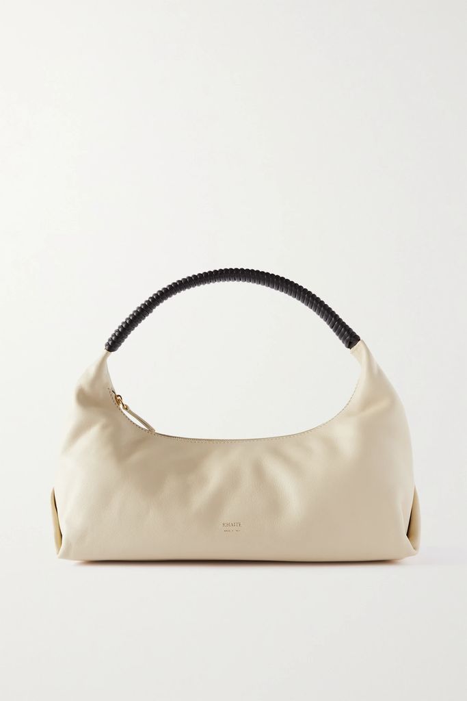 Remi Hobo Leather Shoulder Bag - Cream