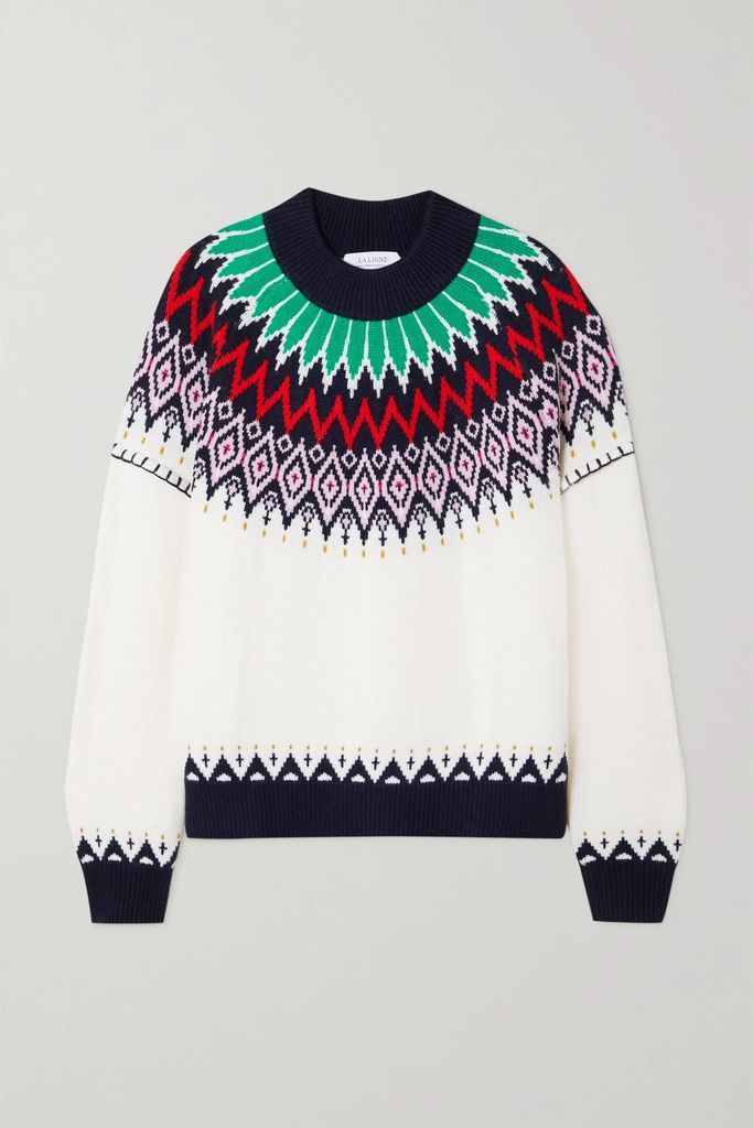 Fair Isle Wool Sweater - Cream