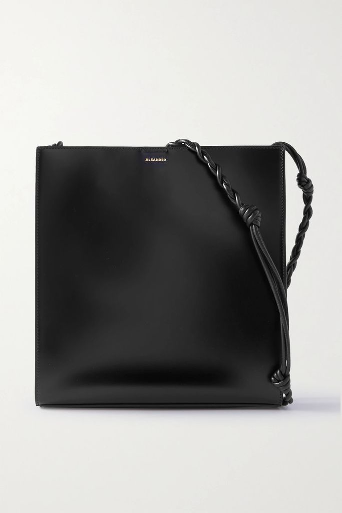 Tangle Small Leather Shoulder Bag - Black