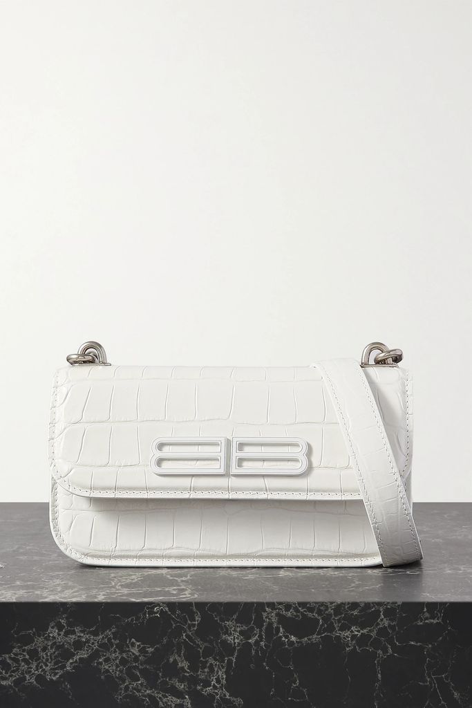 Gossip Xs Croc-effect Leather Shoulder Bag - White