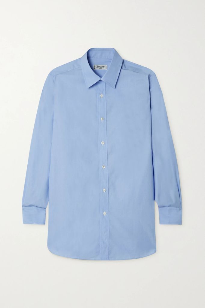 Cotton-poplin Shirt - Light blue