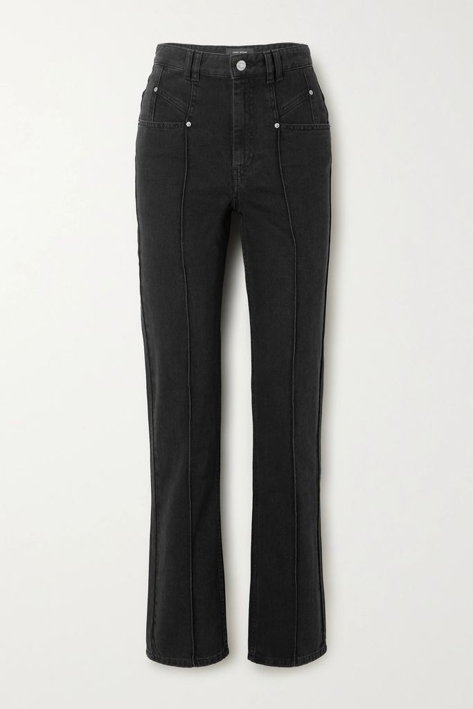 Nikora High-rise Straight-leg Jeans - Black