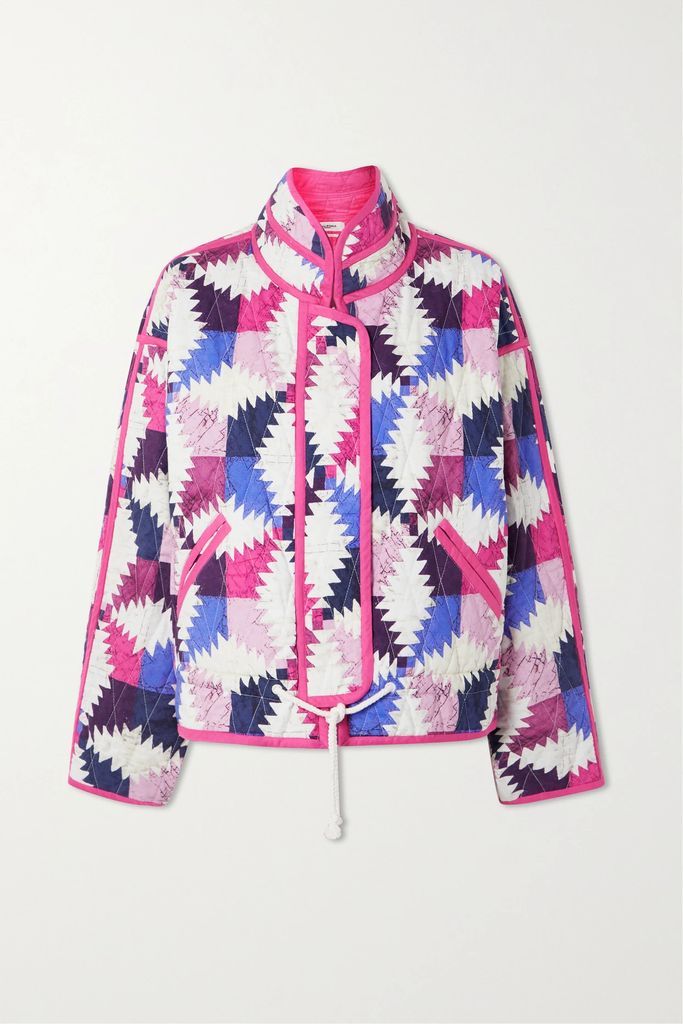 Hazzle Printed Cotton-twill Jacket - Pink