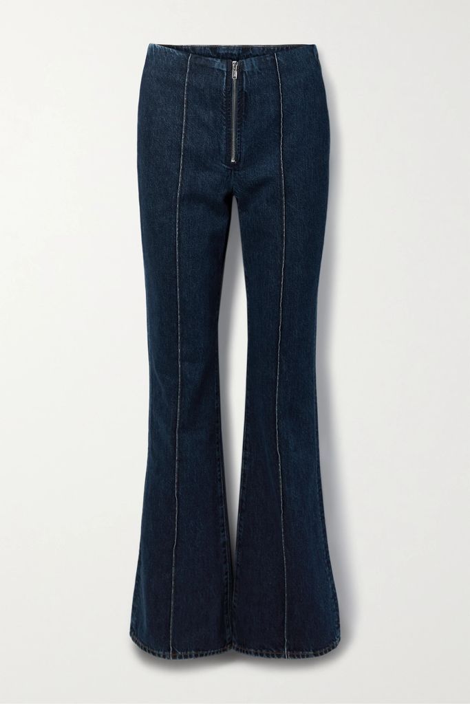 High-rise Flared Jeans - Dark denim