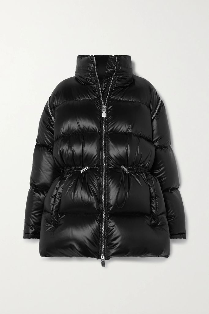 Convertible Quilted Shell Down Jacket - Black