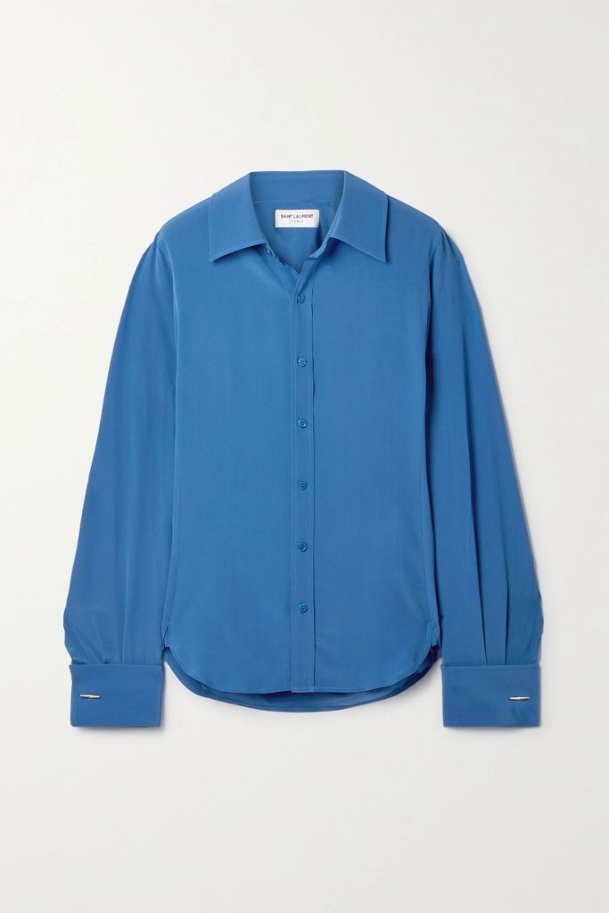 Silk-georgette Shirt - Blue