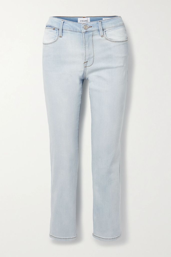 Le High Cropped Straight-leg Jeans - Light denim