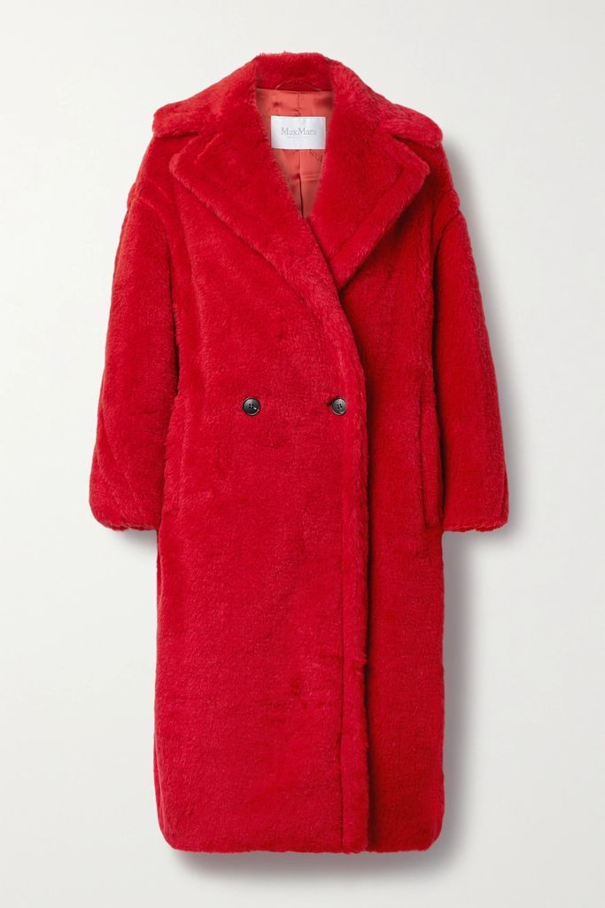 Tedgirl Double-breasted Alpaca, Wool And Silk-blend Coat - Red