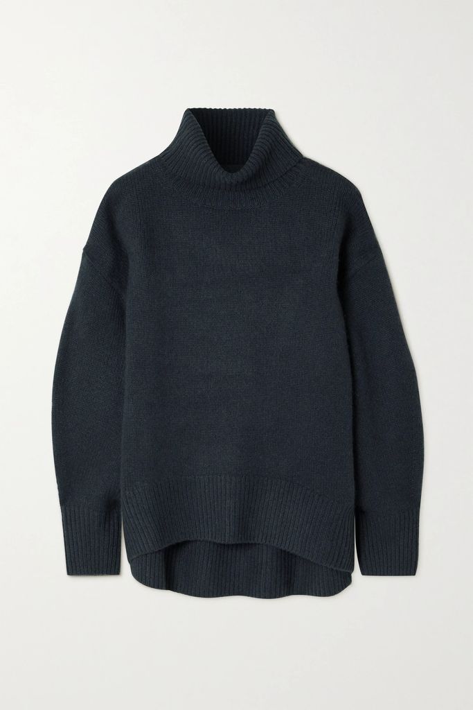 World's End Cashmere Turtleneck Sweater - Charcoal