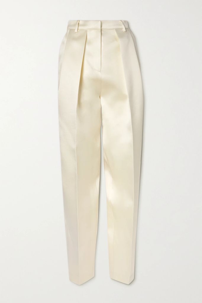 Wool Tapered Pants - White