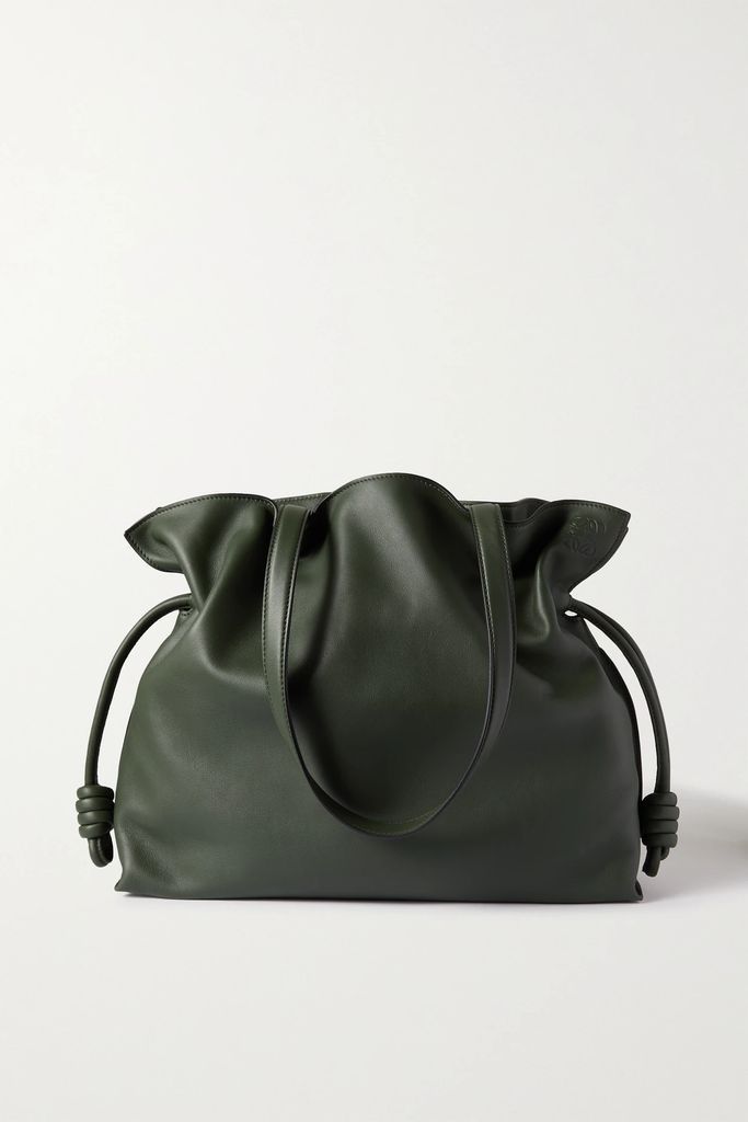 Flamenco Large Leather Tote - Green