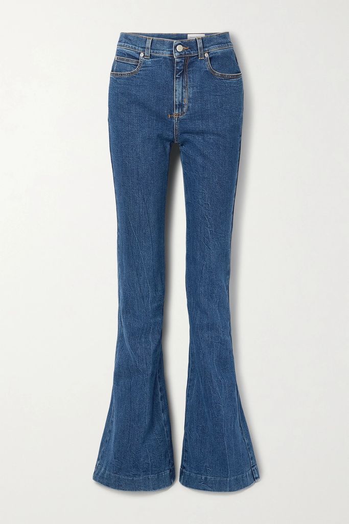 High-rise Flared Jeans - Dark denim