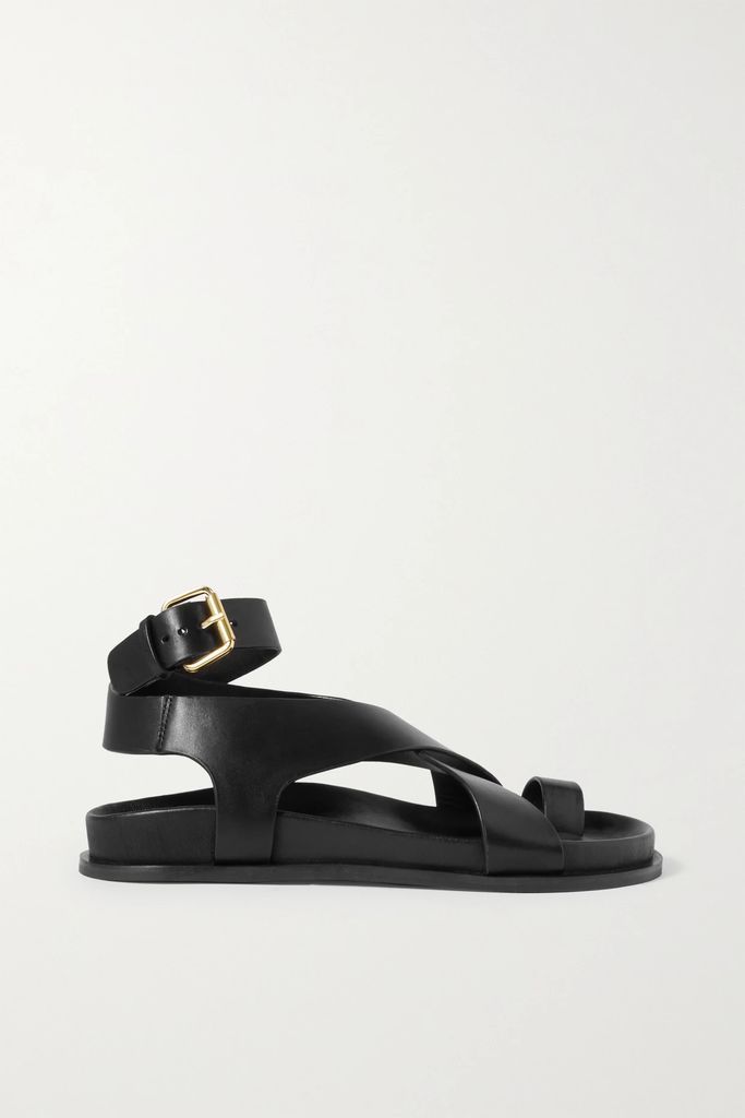 Jalen Leather Sandals - Black