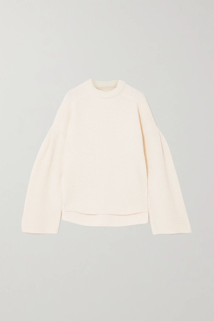 Gargalo Oversized Ribbed Wool And Cashmere-blend Sweater - Ivory