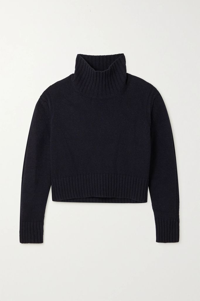 &Daughter - + Net Sustain Fintra Wool Turtleneck Sweater - Navy