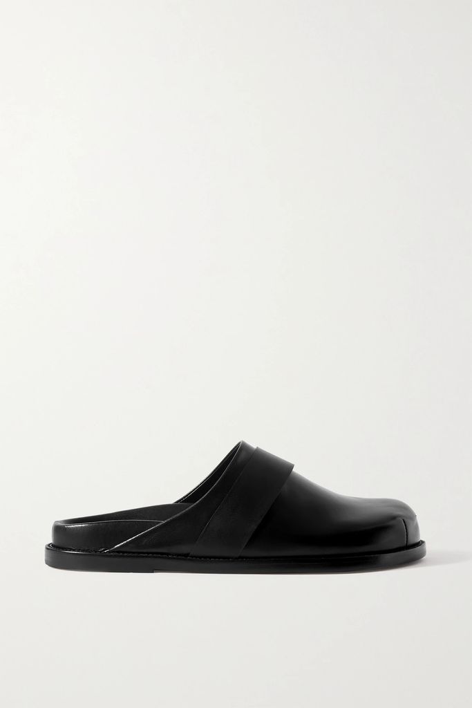 + Frankie Shop Leather Slippers - Black